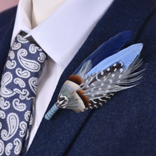 Feather Lapel Pin Etsy
