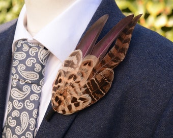 Purple Pheasant Feather Lapel Pin No.312