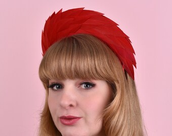 Red Halo Feather Headpiece