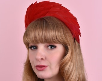 Red Halo Feather Headpiece