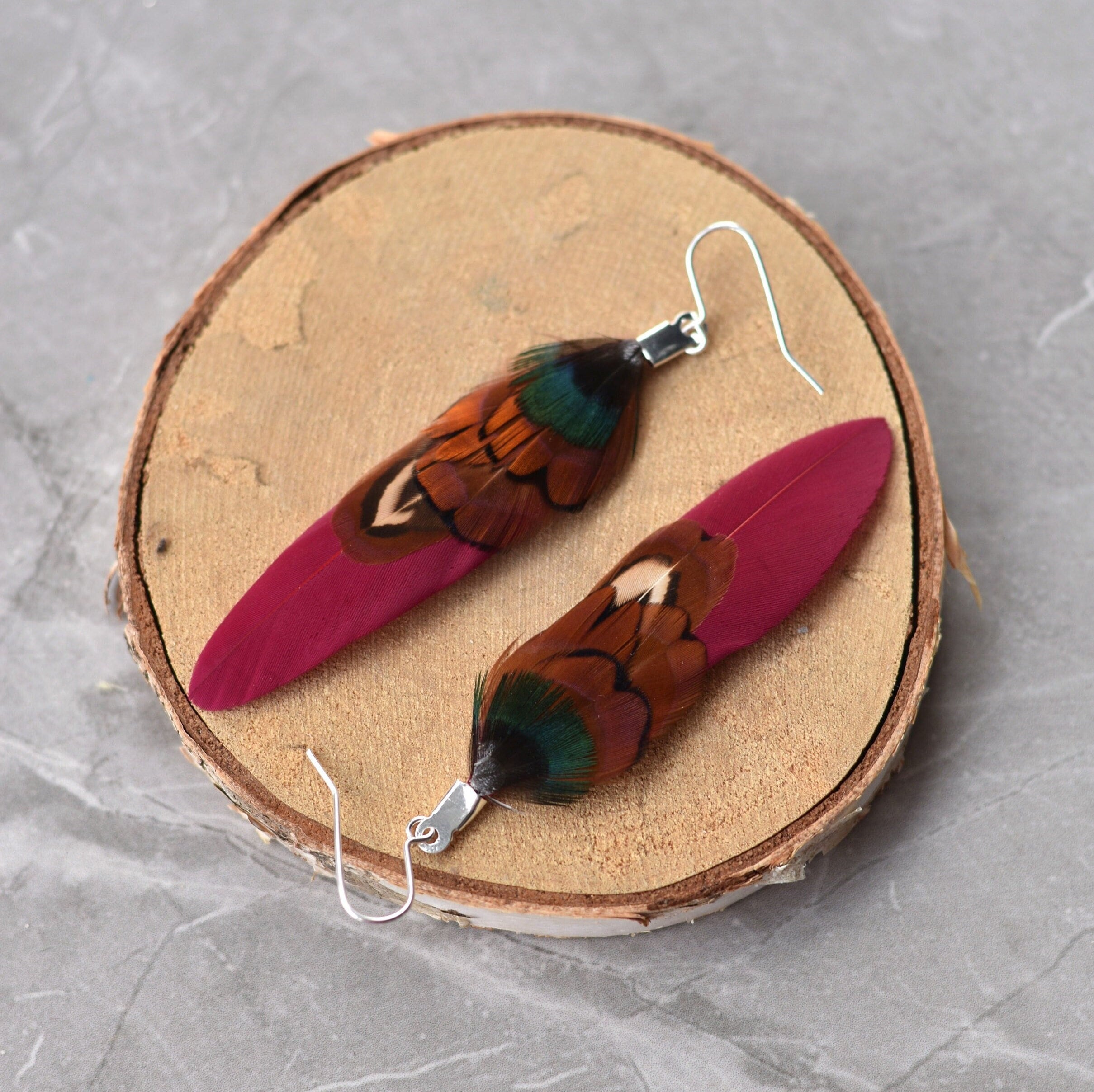 Pheasant earrings deals