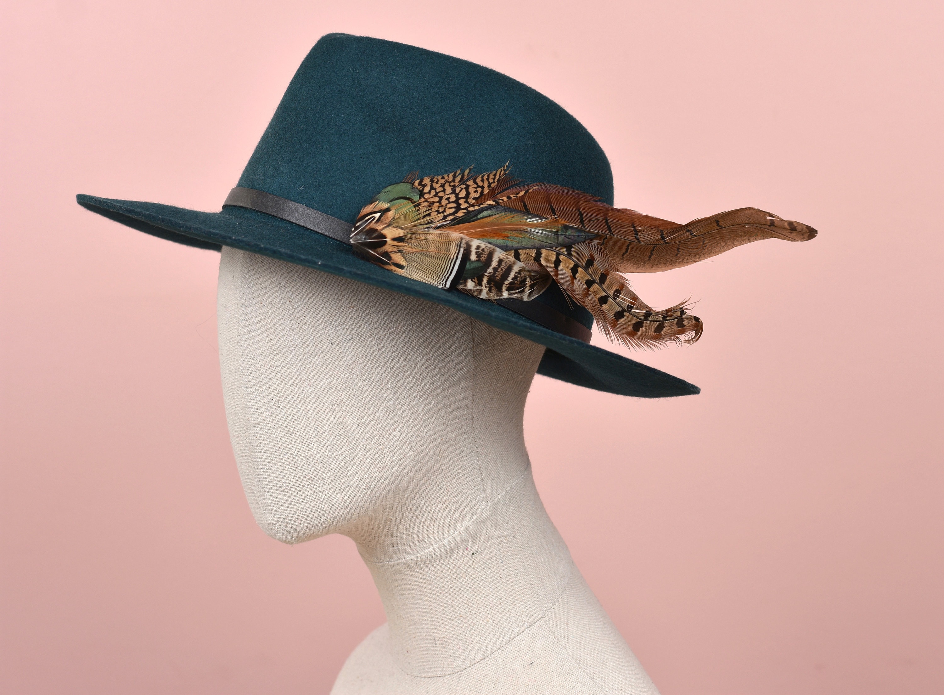 XL Pheasant and Duck Feather Hat Pin No 