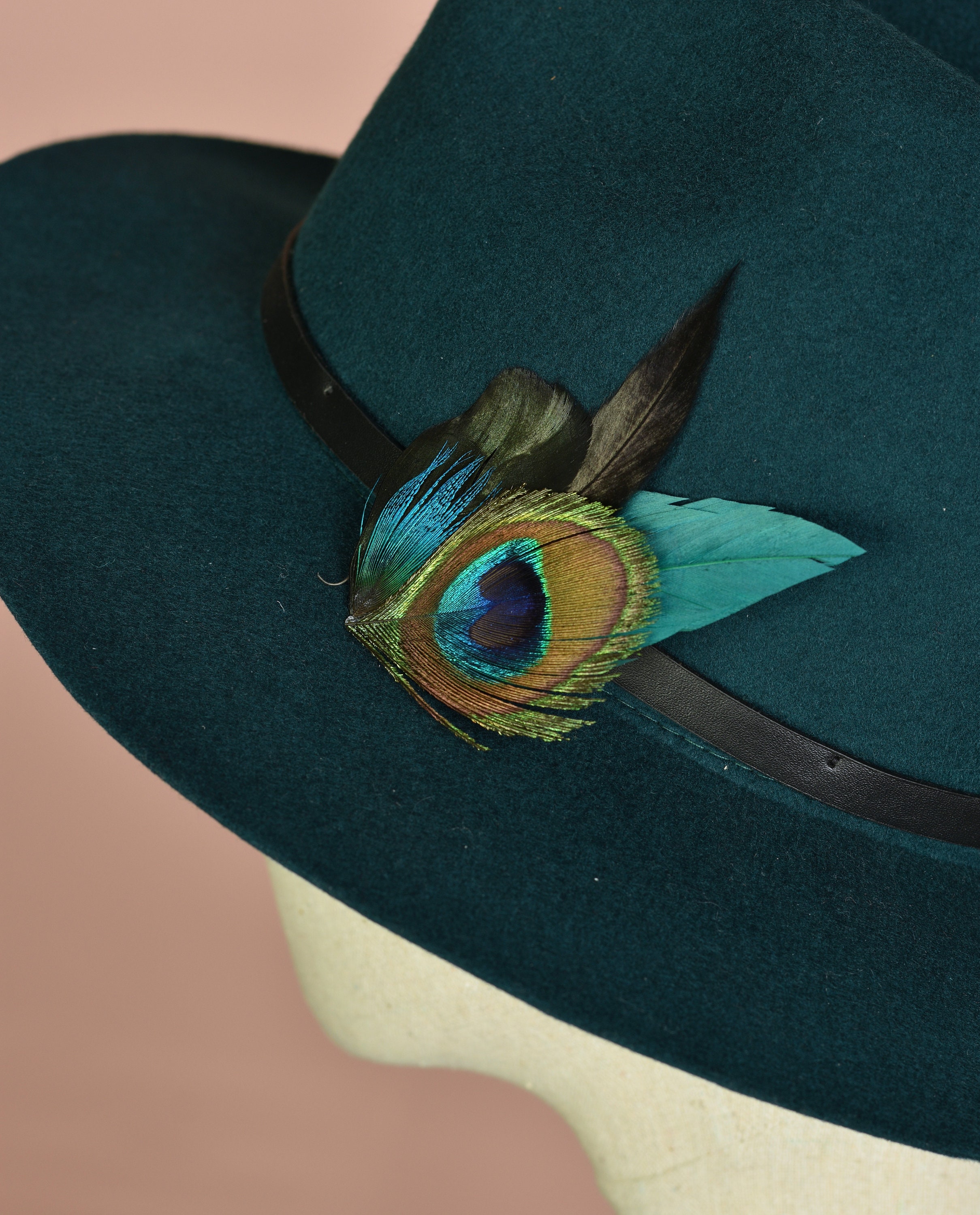 Peacock Feather Hat Pin Small No.36