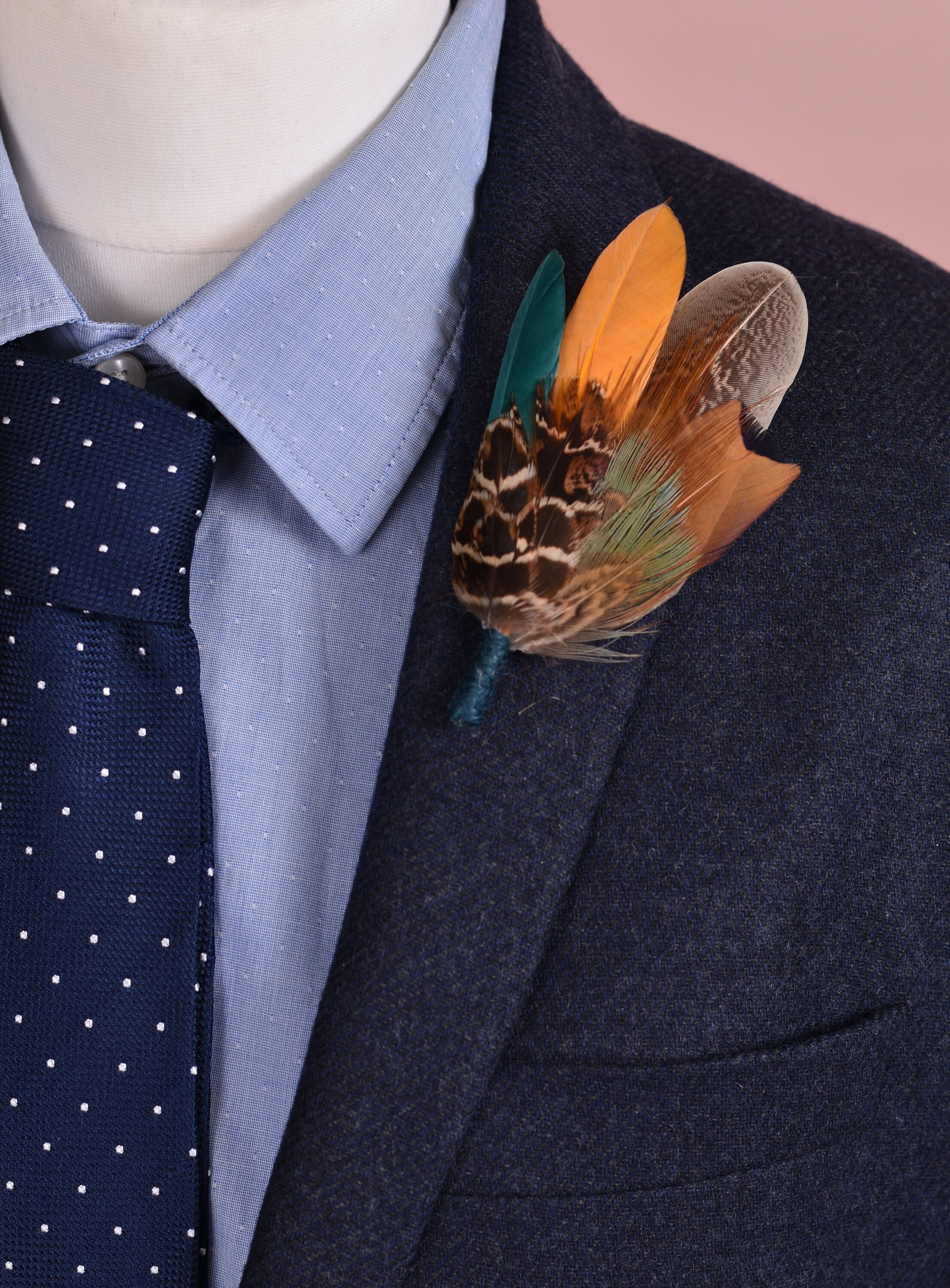 Pheasant Feather Lapel Pin 