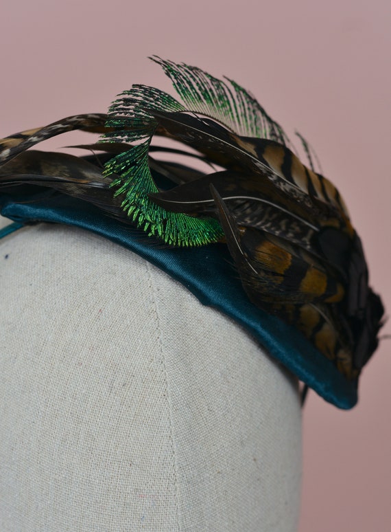 Black Feather Fascinator Feather Hat 