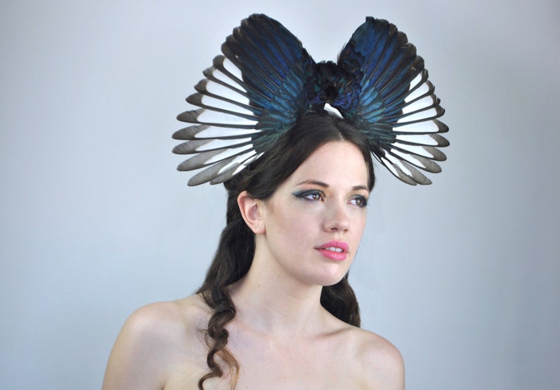 Magpie Wing Feather Headpiece Wing 