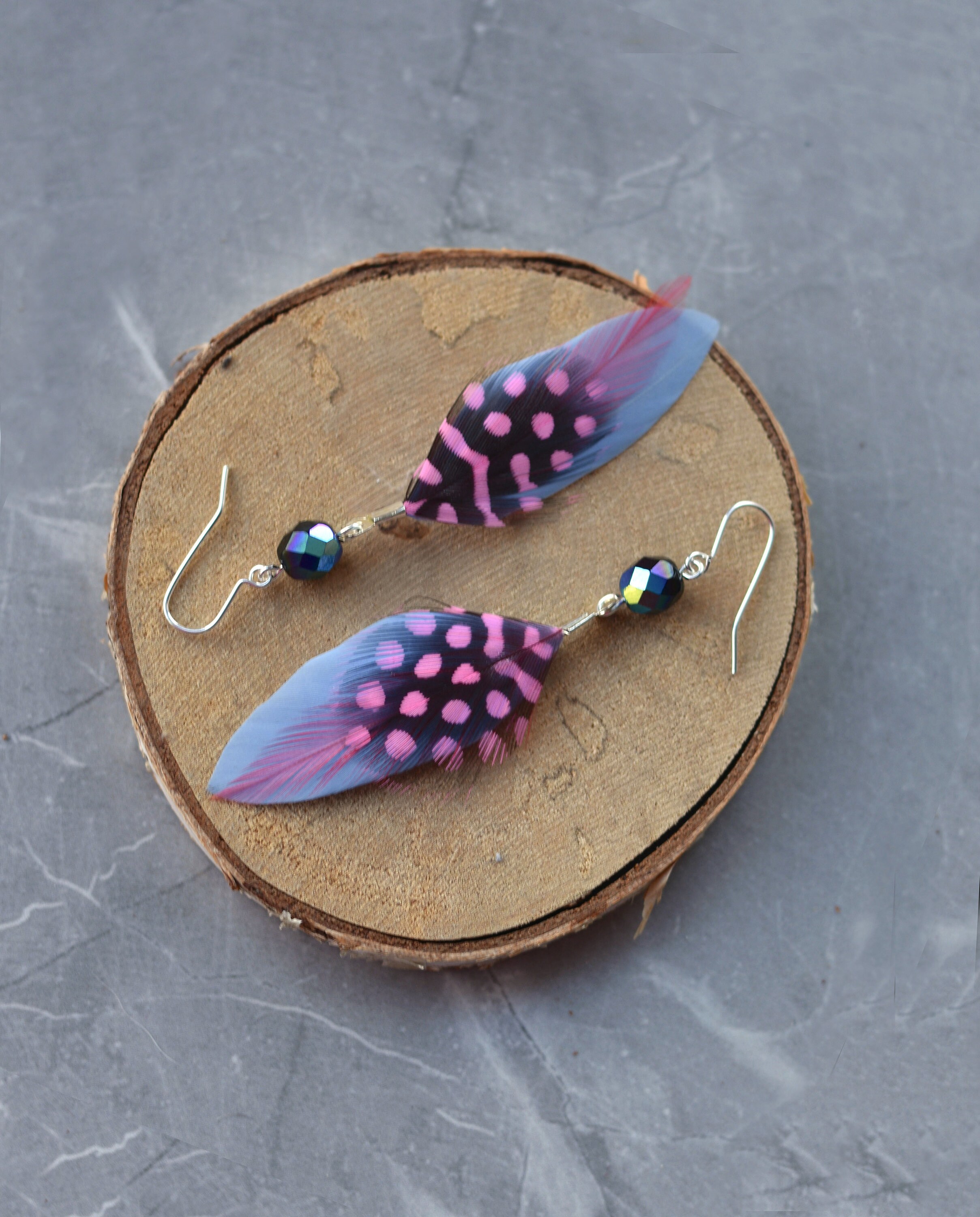 Buy ToniQ Pink & Antique Gold Toned Feather Shaped Drop Earrings - Earrings  for Women 2182374 | Myntra