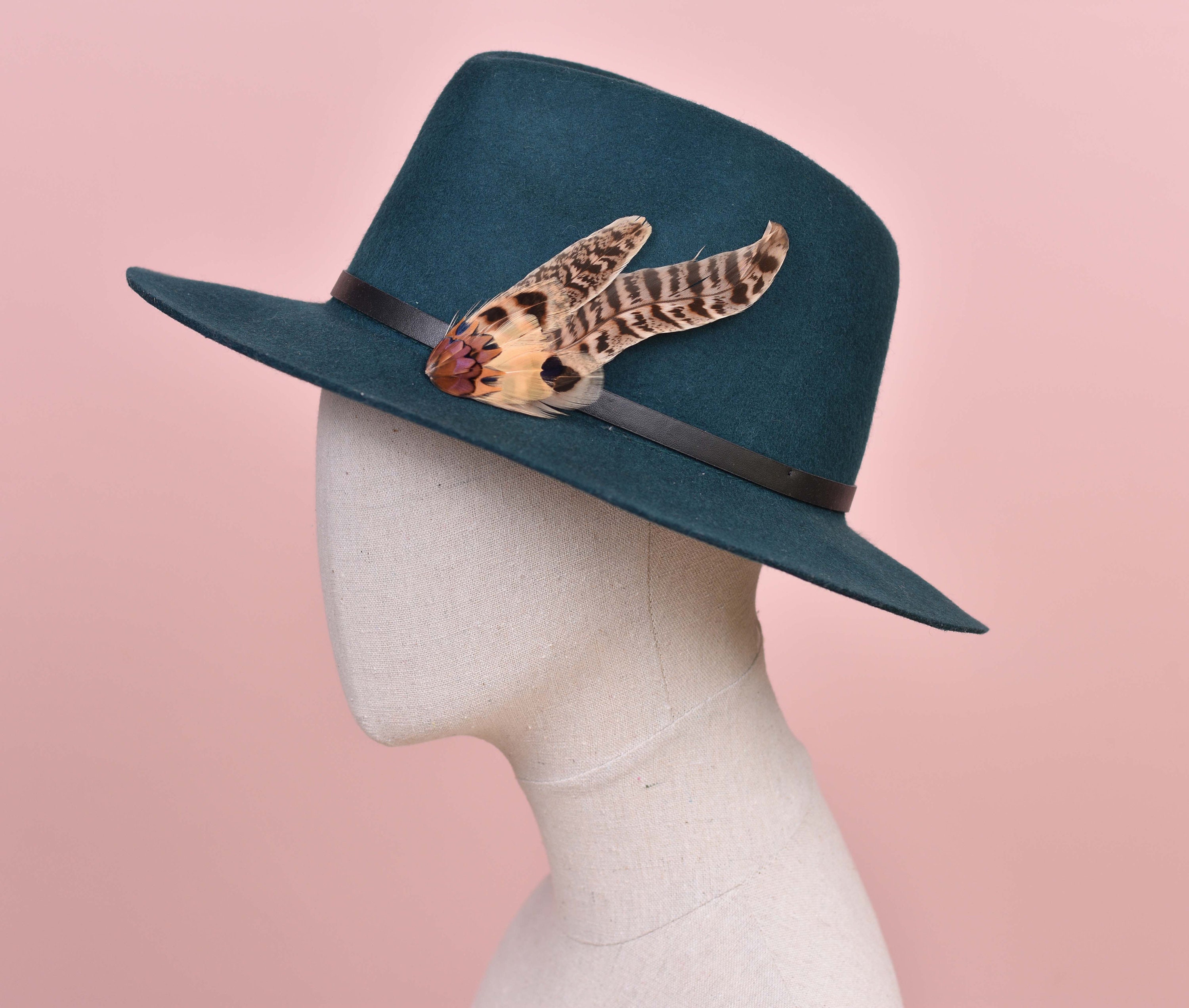 Copper and Blonde Pheasant Feather Hat 