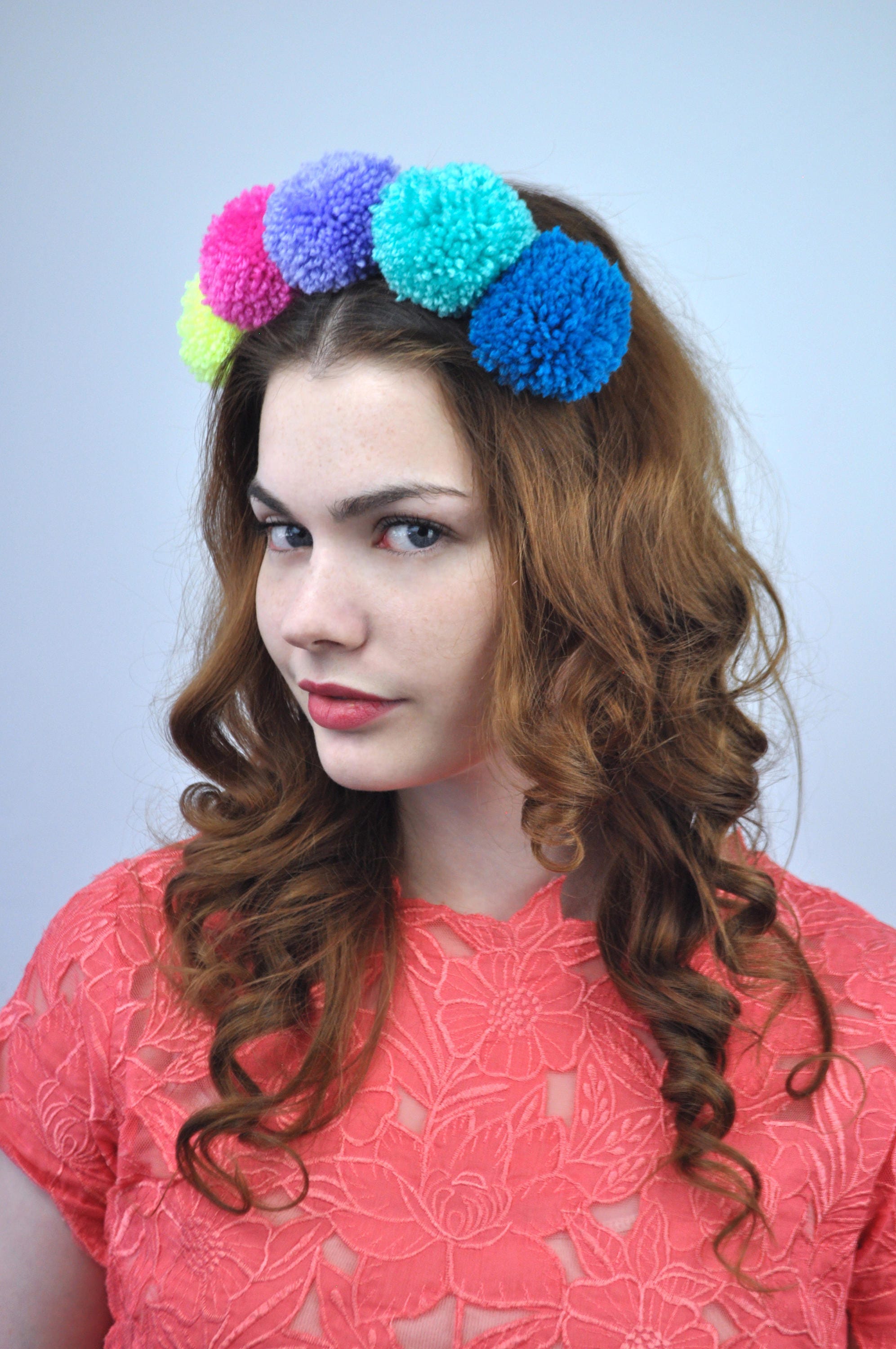 Pom Pom Crown Brights No. 1 Festival Headband