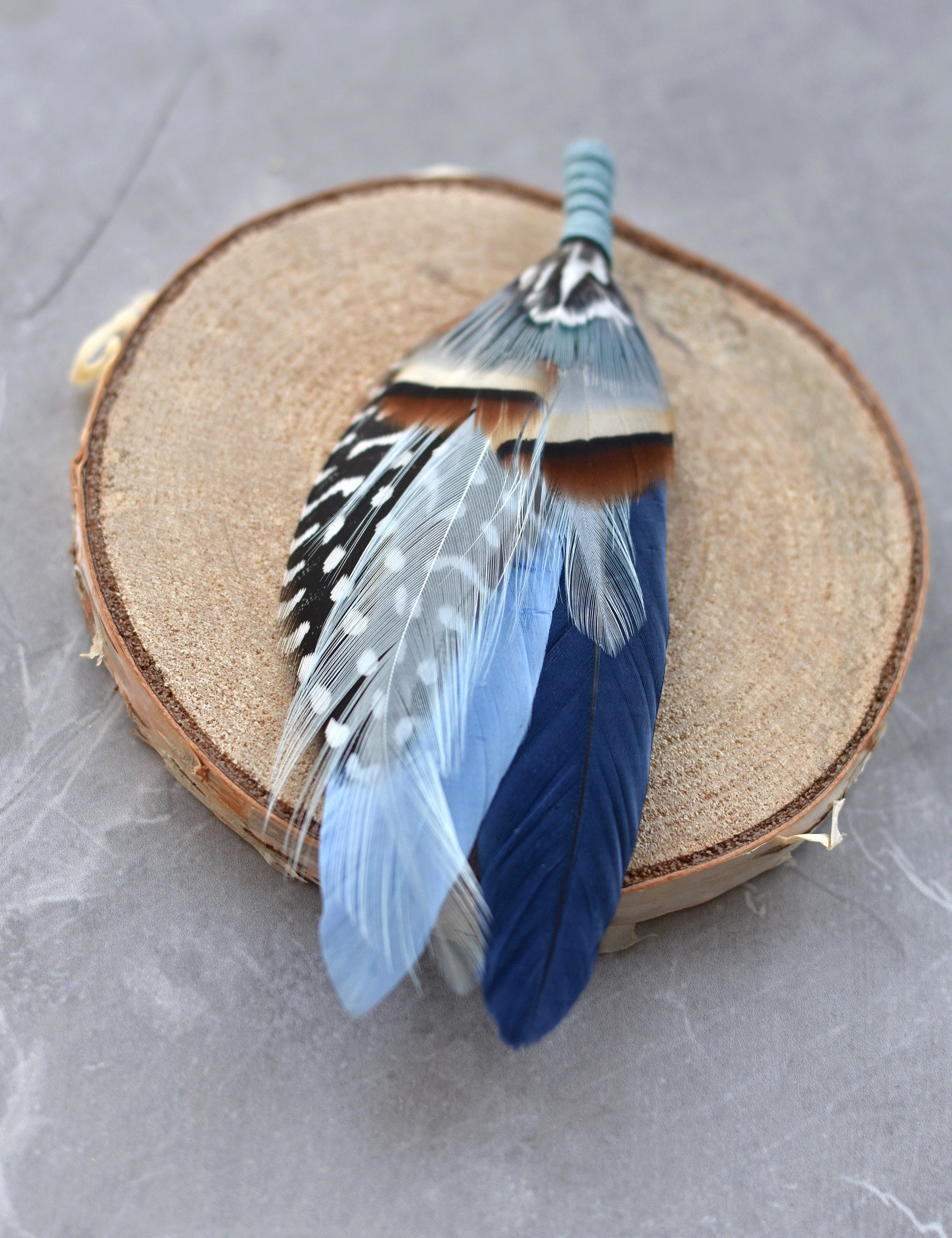 Blue Feather PinPal Pin Holder Magnetic Aqua