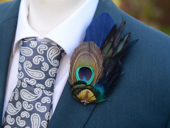Peacock cheap lapel pin