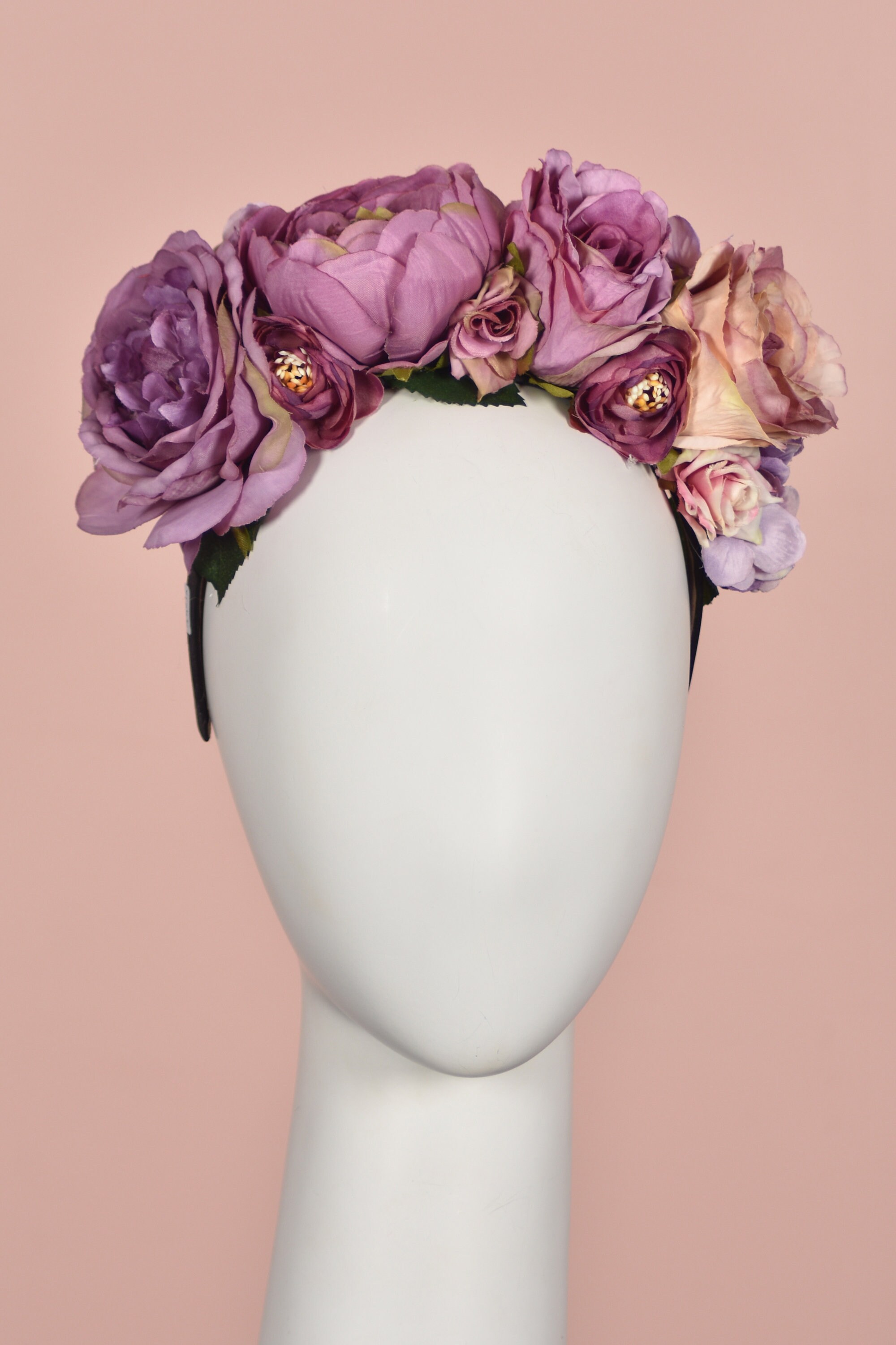 Violet Purple Flower Crown Headpiece