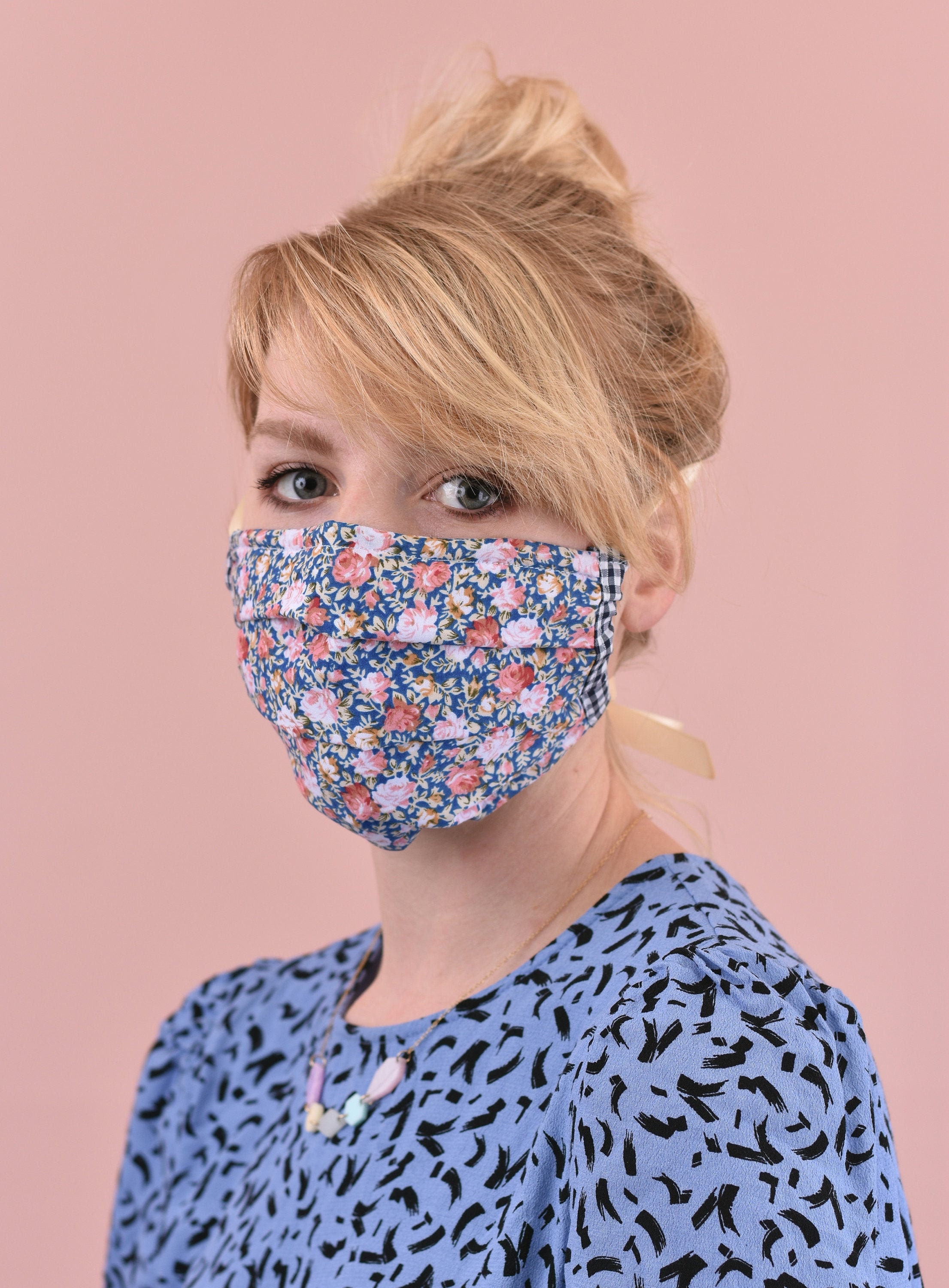 Reusable 3 Layer Cotton Cloth Face Mask with Nose Wires and Etsy
