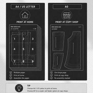 Sewing Pattern drape shirt asymetric blouse fitted office wear | Digital PDF Instant Download | Patterncore image 8