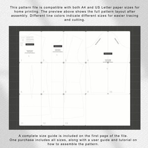 Sewing Pattern Basic pattern womens with bust dart include sleeve | Digital PDF Instant Download | Patterncore image 2