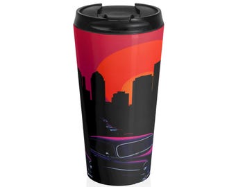 1970s Culture Retro Graphic Stainless Steel Travel Mug