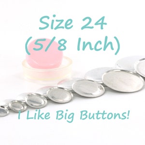 Cover Buttons 25 Sets FLAT BACK Size 24 5/8 Inch Self Cover Buttons/Button Glueable Use to make Fabric Covered Buttons image 2