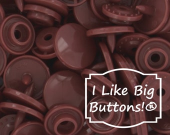 KAM Snaps B26 Rusty Brown KAM® Plastic Snaps No Sew Button/Cloth Diapers/Bibs/General Sewing Plastic Snap Buttons