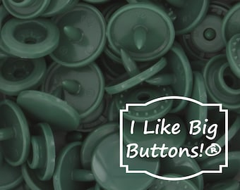 KAM Snaps B31 Hunter Green KAM® Plastic Snaps/Snaps No Sew Button/Cloth Diapers/Bibs/Sewing Plastic Snap Buttons Forest Green