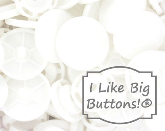 SIZE 22 KAM Snaps B3 White 25 SETS Glossy Size 22/T8A B3 White (Industrial/6.9 Prong Length Heavy-Duty) Diapers/Cloth/Totes/Coats