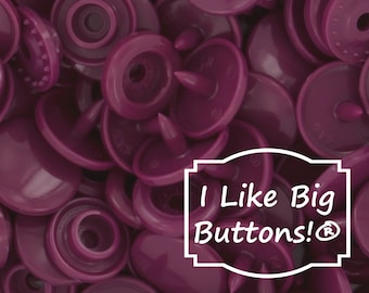 KAM Snaps B34 Plum Purple KAM® Plastic Snaps/Snaps No Sew Button/Cloth Diapers/Bibs/Sewing Plastic Snap Buttons