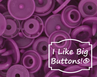 KAM Snaps G95 BG Dazzle KAM® Plastic Snaps/Snaps No Sew Button/Cloth Diapers/Bibs/Sewing Plastic Snap Buttons Purple/Grape/Reddish Purple