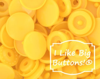 KAM Snaps B10 Sunset Yellow KAM® Plastic Snaps No Sew Button/Cloth Diapers/Bibs/Sewing Plastic Snap Buttons