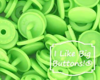 KAM Snaps B50 Sets Lime Green KAM® Plastic Snaps/Snaps No Sew Button/Cloth Diapers/Bibs/Sewing Plastic Snap Buttons