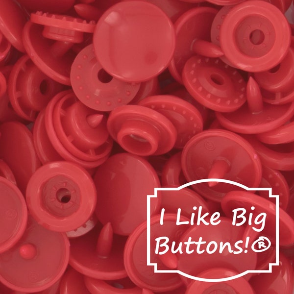 KAM Snaps B38 Deep Red KAM® Plastic Snaps/Snaps KAM Plastic Snaps No Sew Button/Cloth Diapers/Bibs/Crafts/Sewing Plastic Snap Buttons