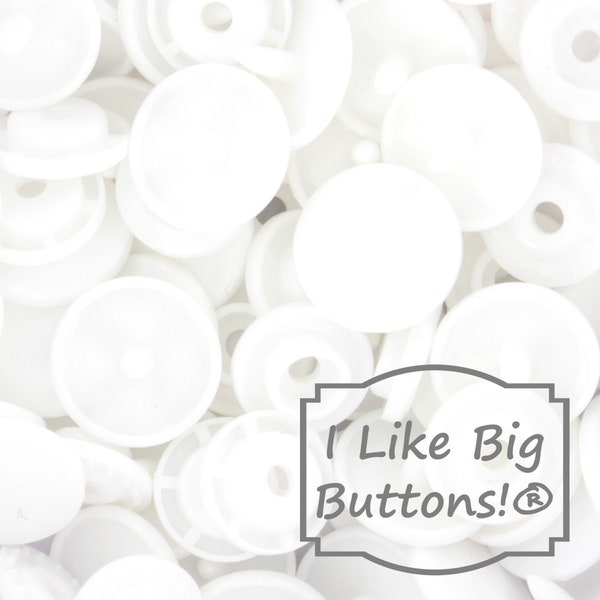 KAM Snaps B3 White KAM® Plastic Snaps/Snaps No Sew Button/Cloth Diapers/Bibs/Sewing Plastic Snap Buttons * 5% off orders over 50 dollars