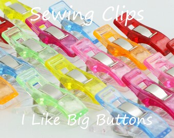 40 Pieces Multipurpose Sewing Clips Colorful Sewing Quilting Fabric Clips Plastic Binding Clips Craft Quilting Clips Sewing Clamps with Storage Box for Sewing Quilting Knitting Assorted Colors
