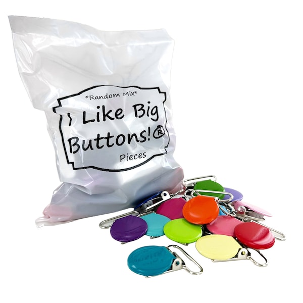 Clips de suspensión de metal de 1 pulgada: 10 piezas, clips de esmalte redondos de 25 mm, clips para chupete