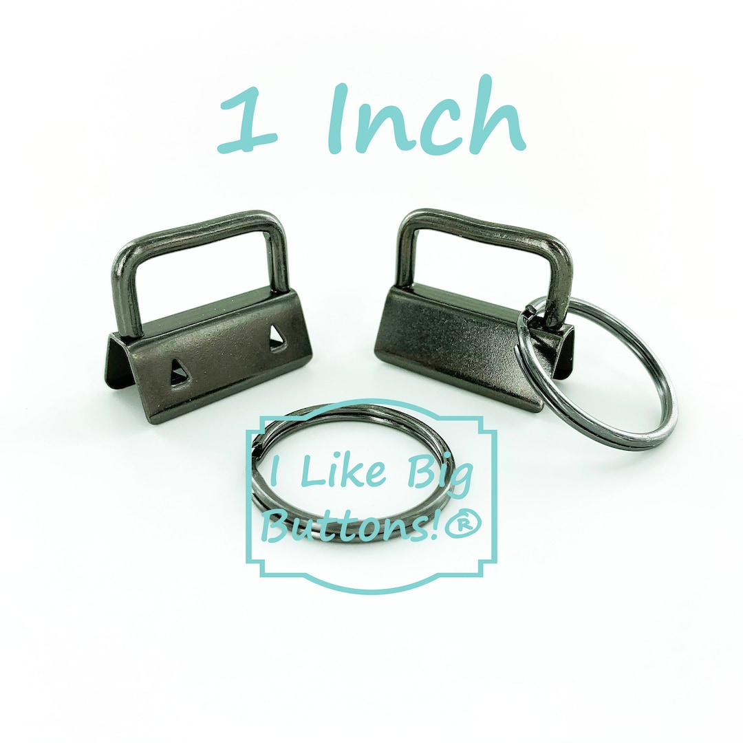 Key Fob Hardware 10 Sets GUNMETAL 1 INCH 25 Mm Key Fob Etsy