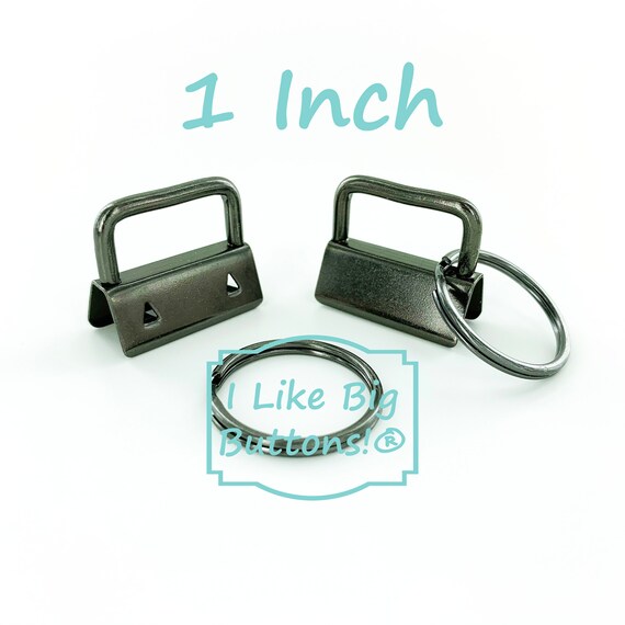 Key Fob Hardware 10 Sets GUNMETAL 1 INCH 25 Mm Key Fob Clamps With