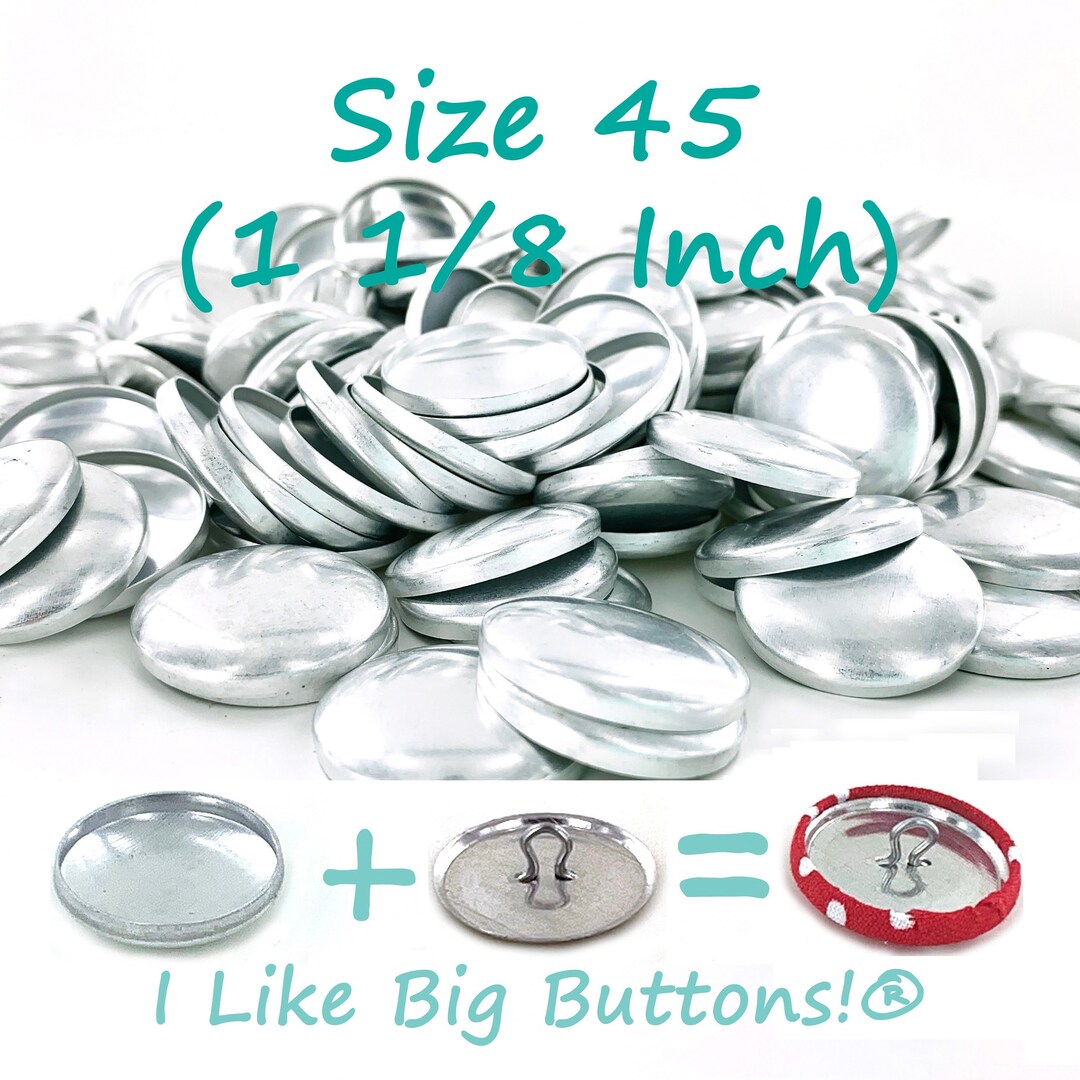 Cover Button Kit 10 Sets WIRE BACK Size 45 1 1/8 Inch Self Cover ...