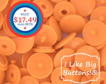 BiG SaLe! 1000 Sets Size 16 KAM Snaps  **PUMPKIN** Kam® Snaps Plastic/Resin Plastic Buttons for Ribbon/Sewing/Doll Clothing/Snap/Orange T3