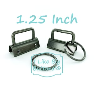 10 jeux de quincaillerie pour porte-clés GUNMETAL 32 mm (1,25 po.) Pinces pour porte-clés avec anneaux brisés Bracelet/porte-clés * 5 % de réduction sur les commandes de plus de 50 dollars