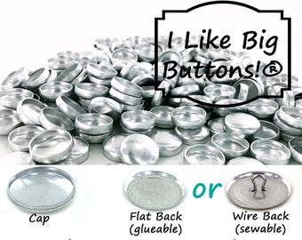 Size 20 Self Cover Buttons (1/2"): 100 Sets, FLAT or WIRE Back, Custom Fabric Buttons
