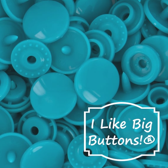 KAM Snaps G115 Turquoise KAM® Plastic Snaps/snaps No Sew Button/cloth  Diapers/bibs/sewing Plastic Snap Buttons Blue Green 