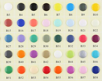 KAM Plastic Snaps: Sample Color Card for KAM® Plastic Snaps/Snaps/Resin Snaps/Snap KAM®
