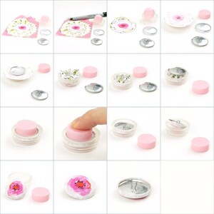 Cover Buttons 100 Sets FLAT BACK Size 30 3/4 Inch Self Cover Buttons/Button Glueable Use to make Fabric Covered Buttons image 8