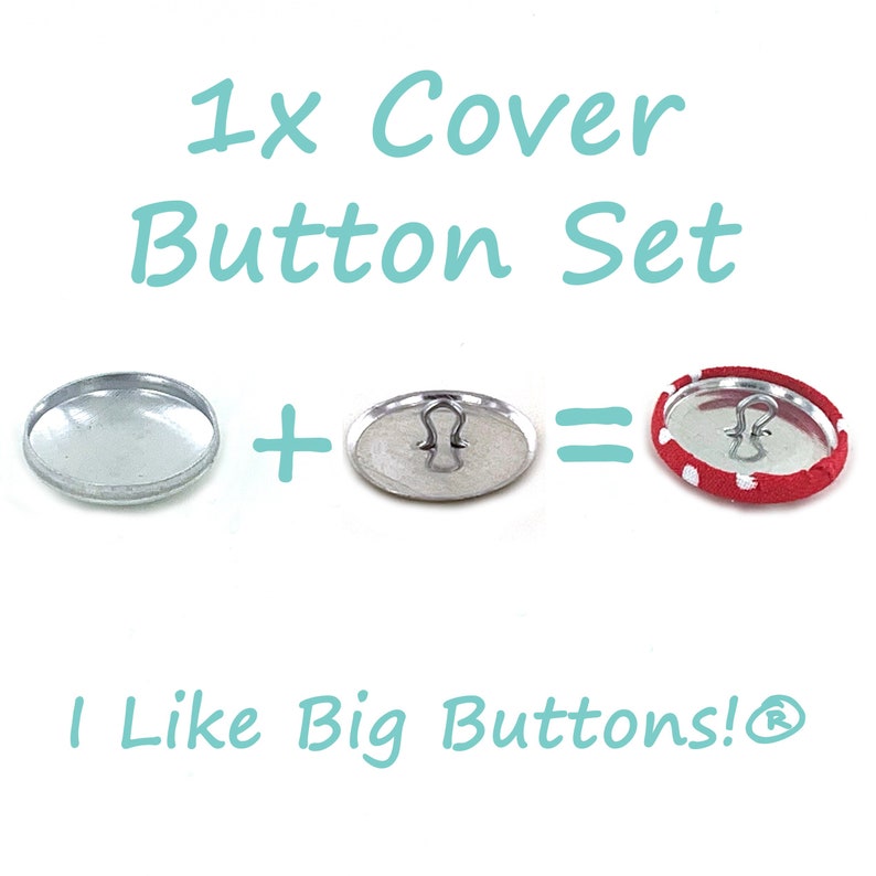 Cover Buttons 100 Sets WIRE BACK Size 30 3/4 InchSelf Cover Buttons/Button with Loop Shank Use to make Fabric Covered Buttons image 5