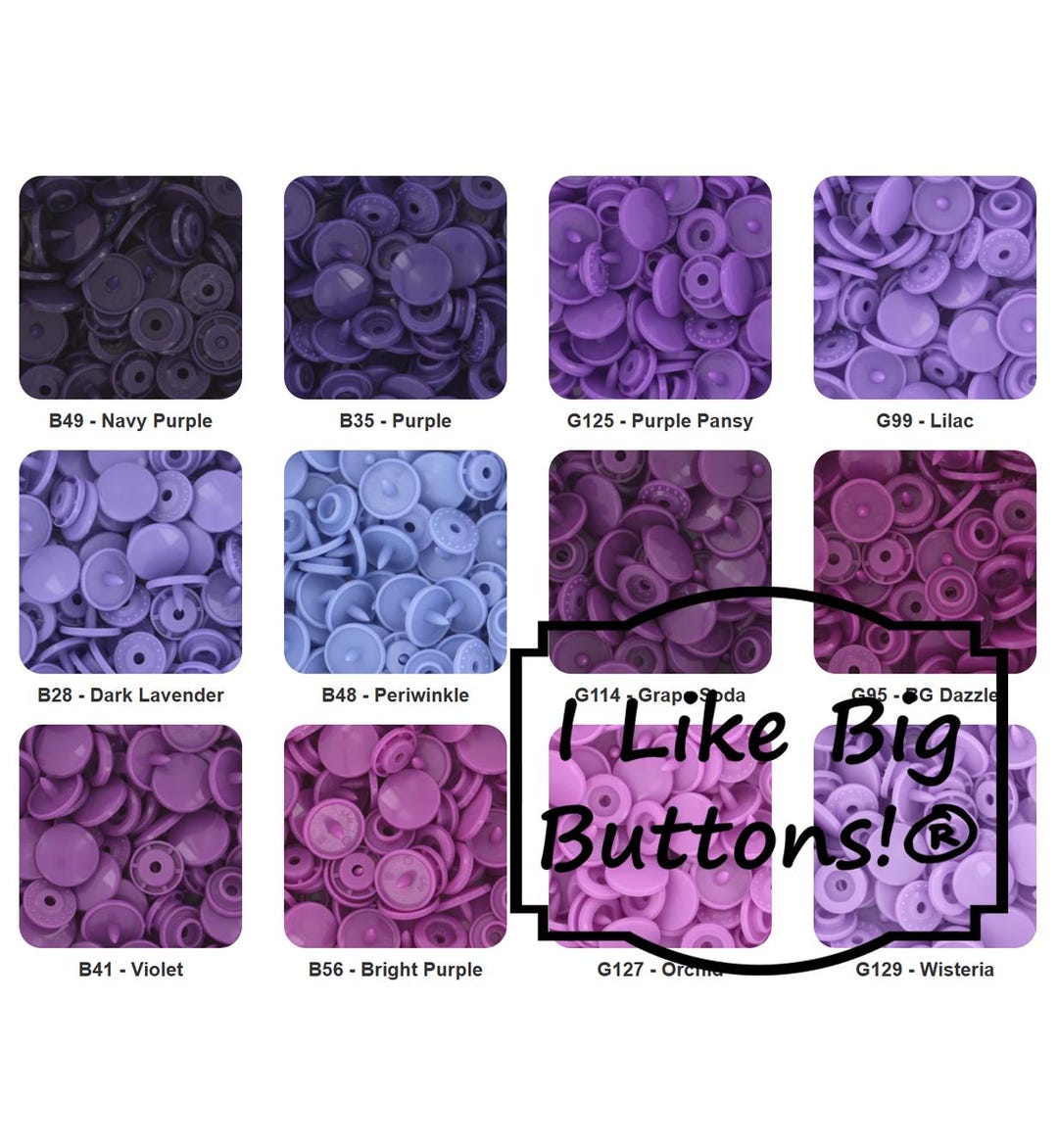 KAM Plastic Snaps: Purple, Size 20 (1/2
