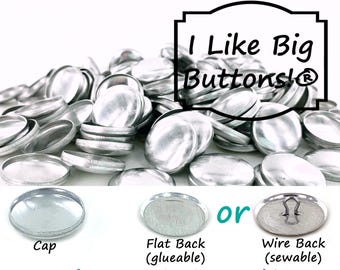 Size 36 Self Cover Buttons (7/8"): 10 Sets, FLAT or WIRE Back, Custom Fabric Buttons