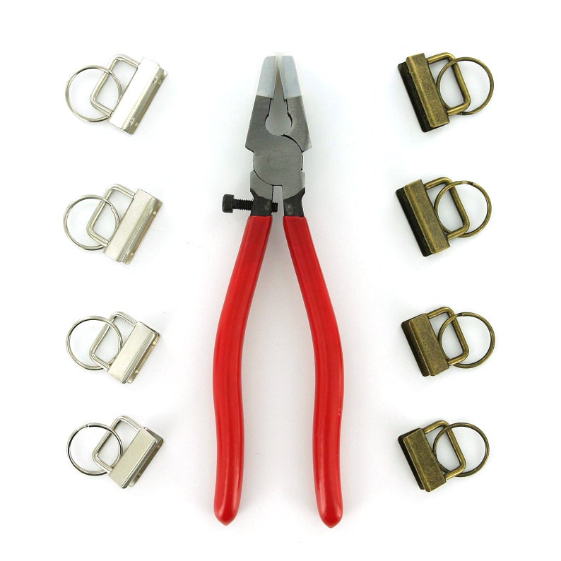 WristletsKey Chain 40 Sets Total Key Fob Hardware 1 and 1.25 Key Fob Hardware Starter Kit with SILVER and ANTIQUE BRASS