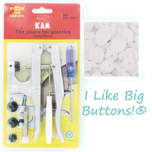 KAM Snaps 50 KAM® Plastic Snaps & Pliers One 1 Color Of Your Choice for Cloth Diapers/Nappies/Poppers/Kam® Snap image 1