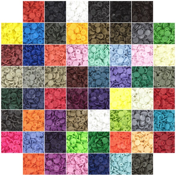 KAM Plastic Snaps Size 20 Complete Sets Multi-Color Organizer Kit