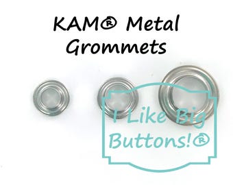 KAM Metal Grommets: 50 Sets No Sew Eyelets with Washers - 5mm (#300), 7mm (#500), 10mm (#800)