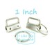 Key Fob Hardware - 25 Sets - Silver - 1 INCH (25 mm) Key Fob Clamps with Rings Wristlet/Key Chains 