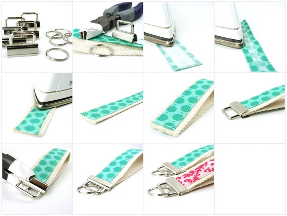 50Pcs/Set Lanyard Key Fob Hardware 1 Inch for Keychain and Wristlet Clamp  DIY Craft Making